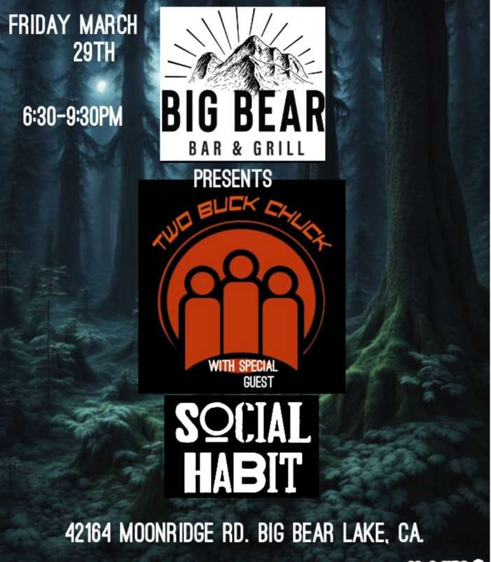 T$C Playing in Big Bear Friday March 29th!